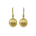 Champagne Baroque Pearl Drop Earrings